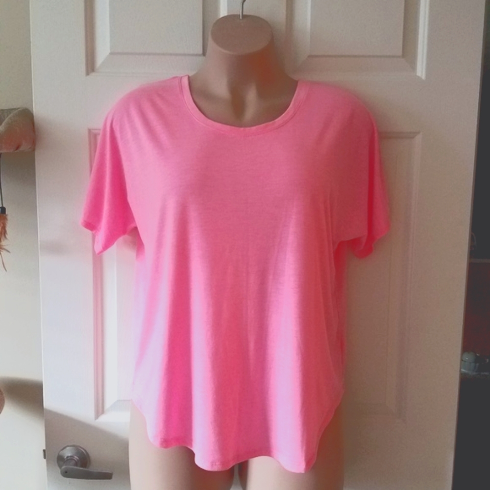 Mia Pink Short Sleeve Sport Top